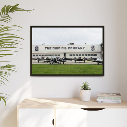 Findlay Airport Vintage Framed Canvas Art - The Ohio Oil Company