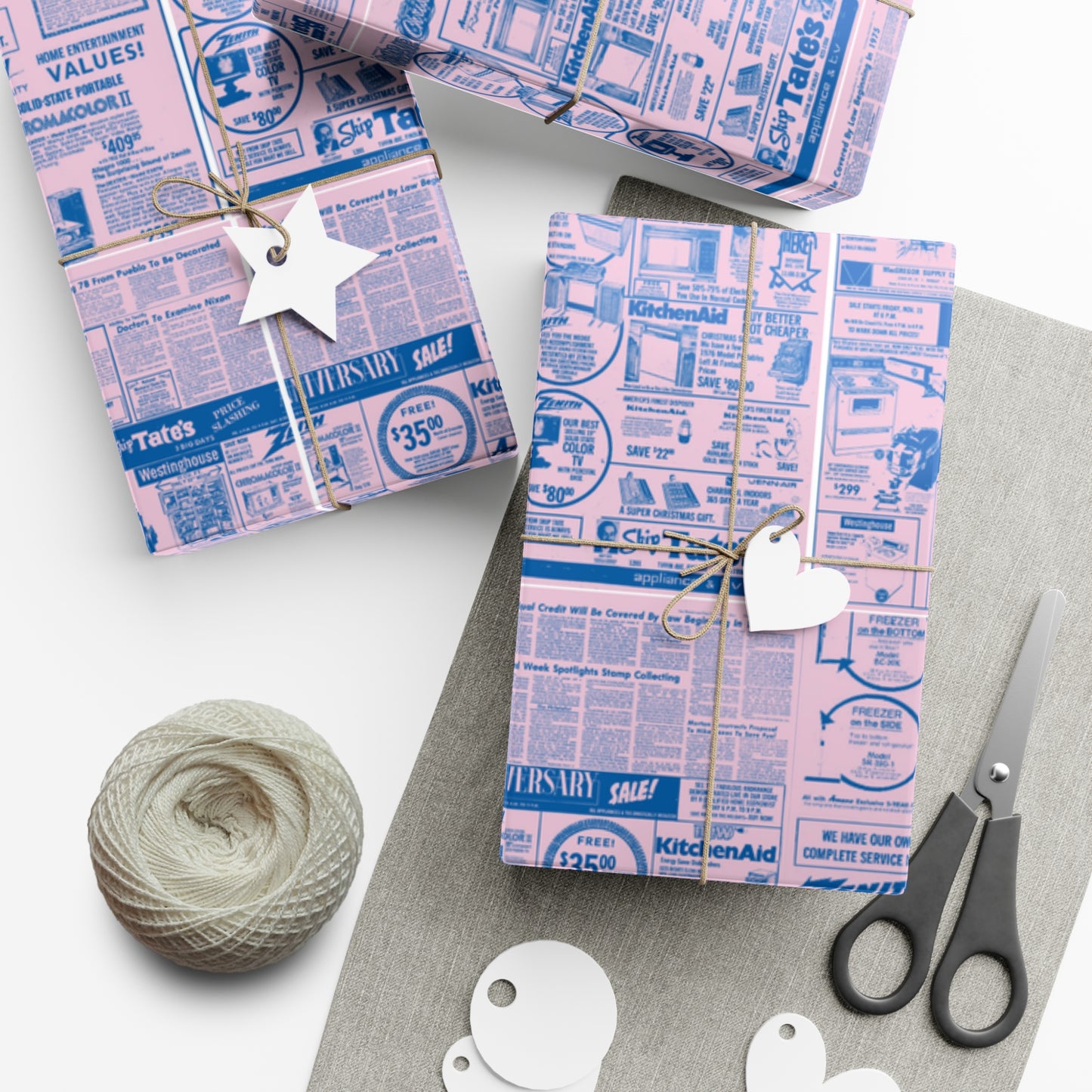 Skip Tate’s Appliances Sales Gift Wrap Lavender colorway