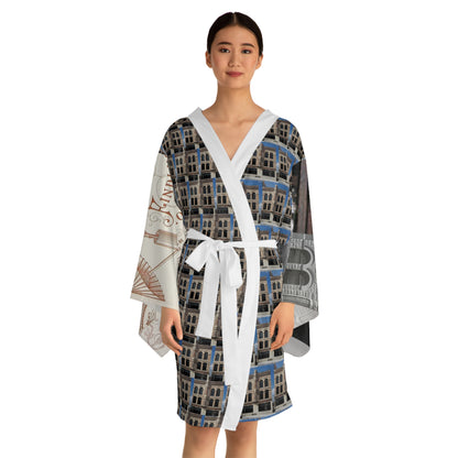 Beehive Long Sleeve Kimono Robe (AOP)