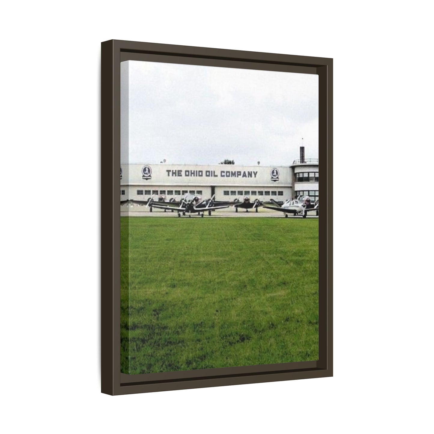 Findlay Airport Vintage Framed Canvas Art - The Ohio Oil Company