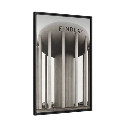 Findlay Water Tower Framed Matte Canvas Wall Art - Findlay Water Tower Photography Print