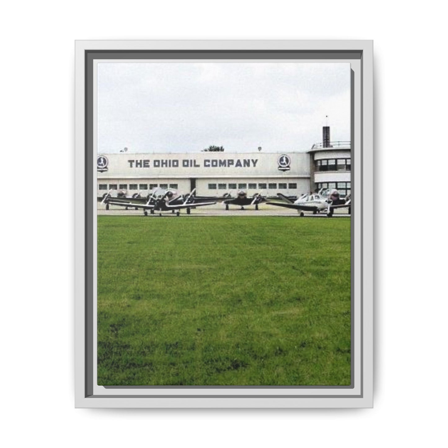 Findlay Airport Vintage Framed Canvas Art - The Ohio Oil Company