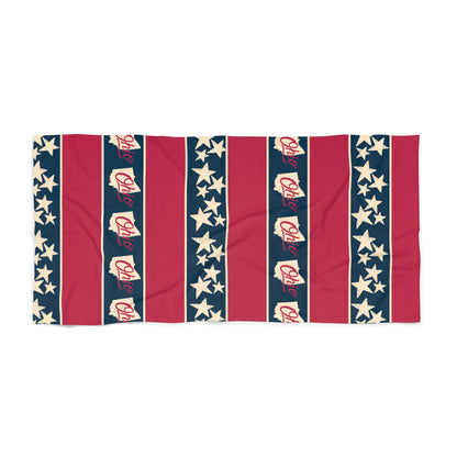 Ohio Red White and Blue Beach Towel