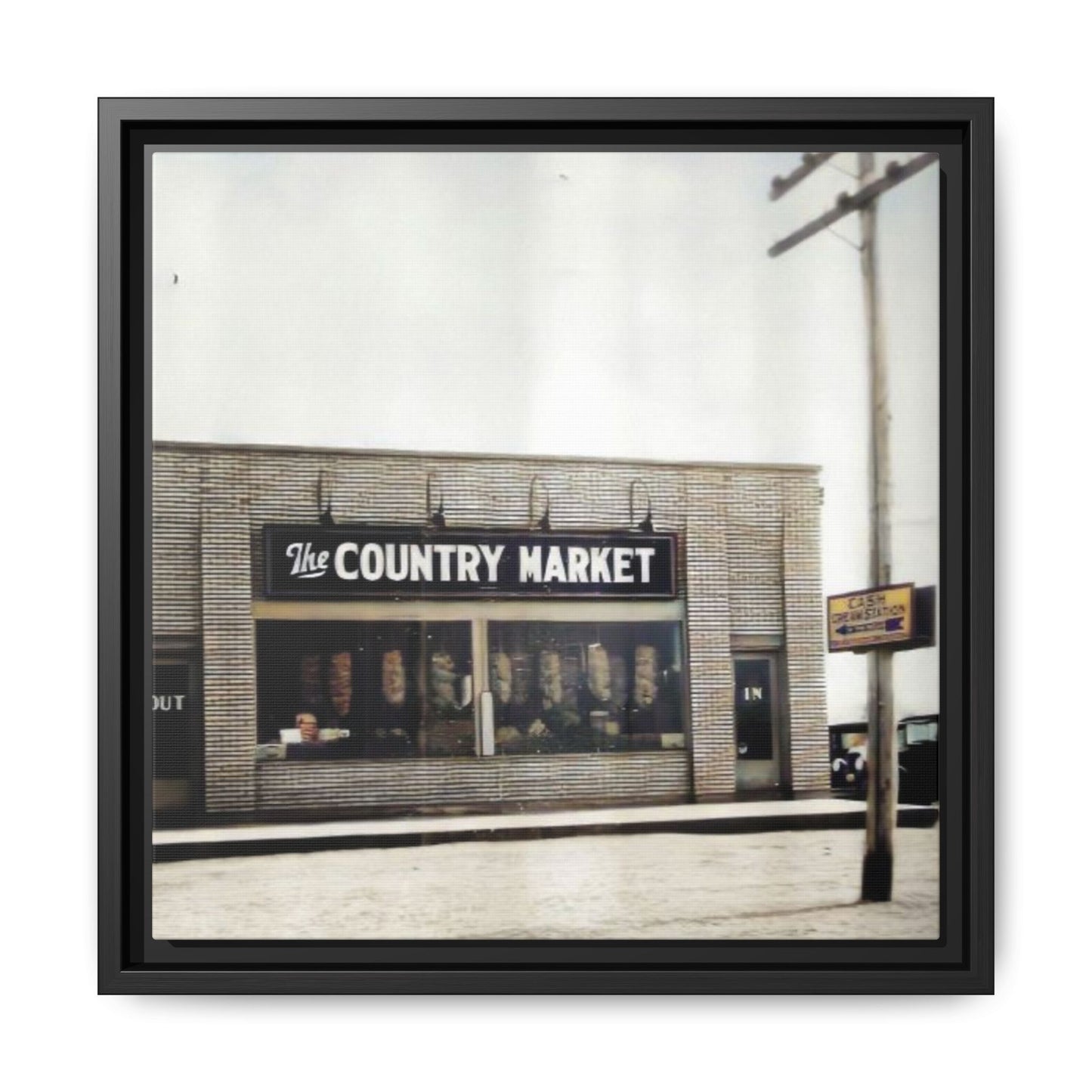 COUNTRY MARKET Findlay’s 224 Vintage Country Market Framed Matte Canvas Art