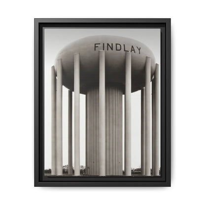 Findlay Water Tower Framed Matte Canvas Wall Art - Findlay Water Tower Photography Print