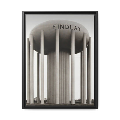 Findlay Water Tower Framed Matte Canvas Wall Art - Findlay Water Tower Photography Print