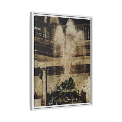 “Meet Me at the Fountain” C.F. Jackson’s Findlay, O. Vintage Matte Canvas Wall Art - Framed Historic Ohio Scene