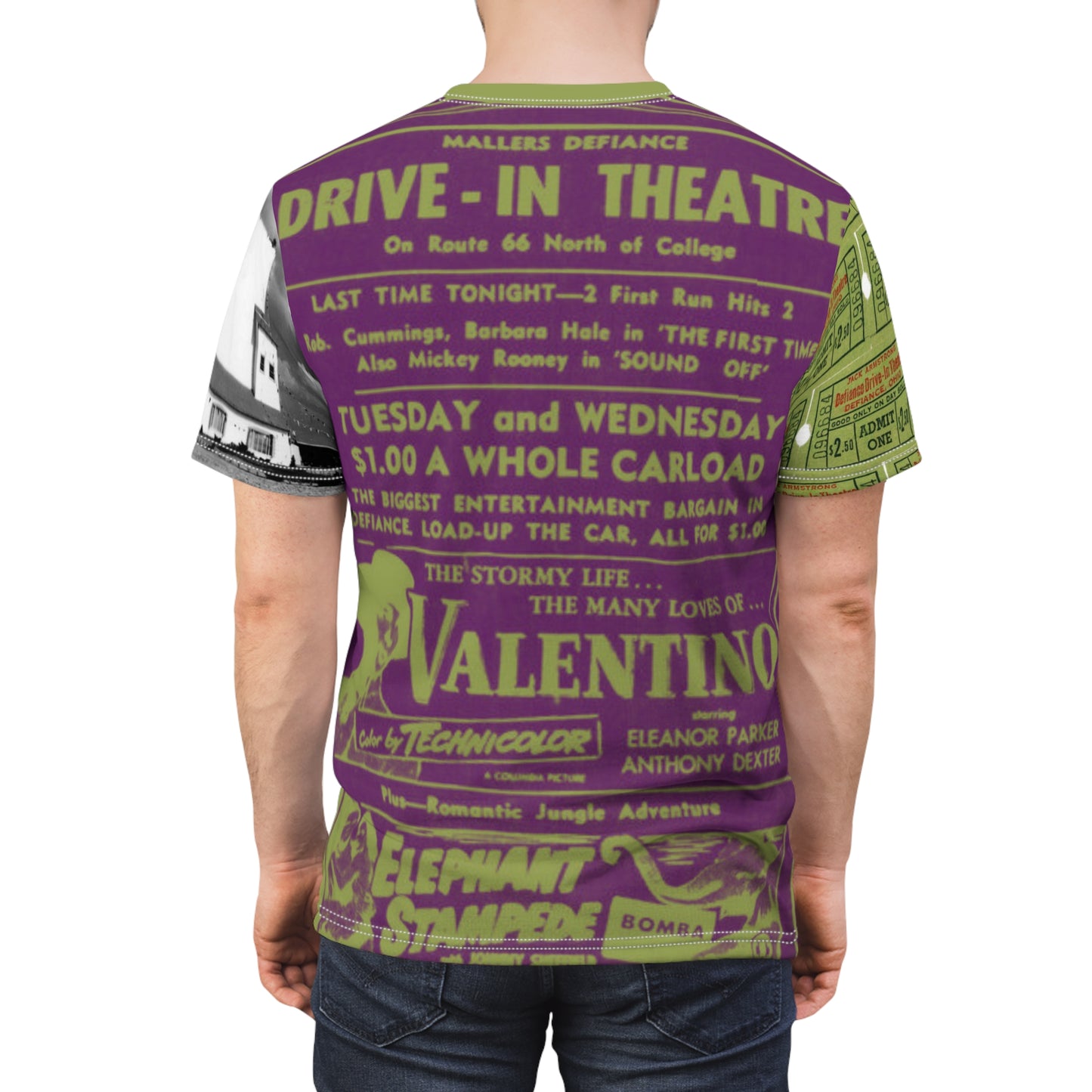 Defiance Drive-In Jack Armstrong Circuit Unisex Cut & Sew Tee (AOP)