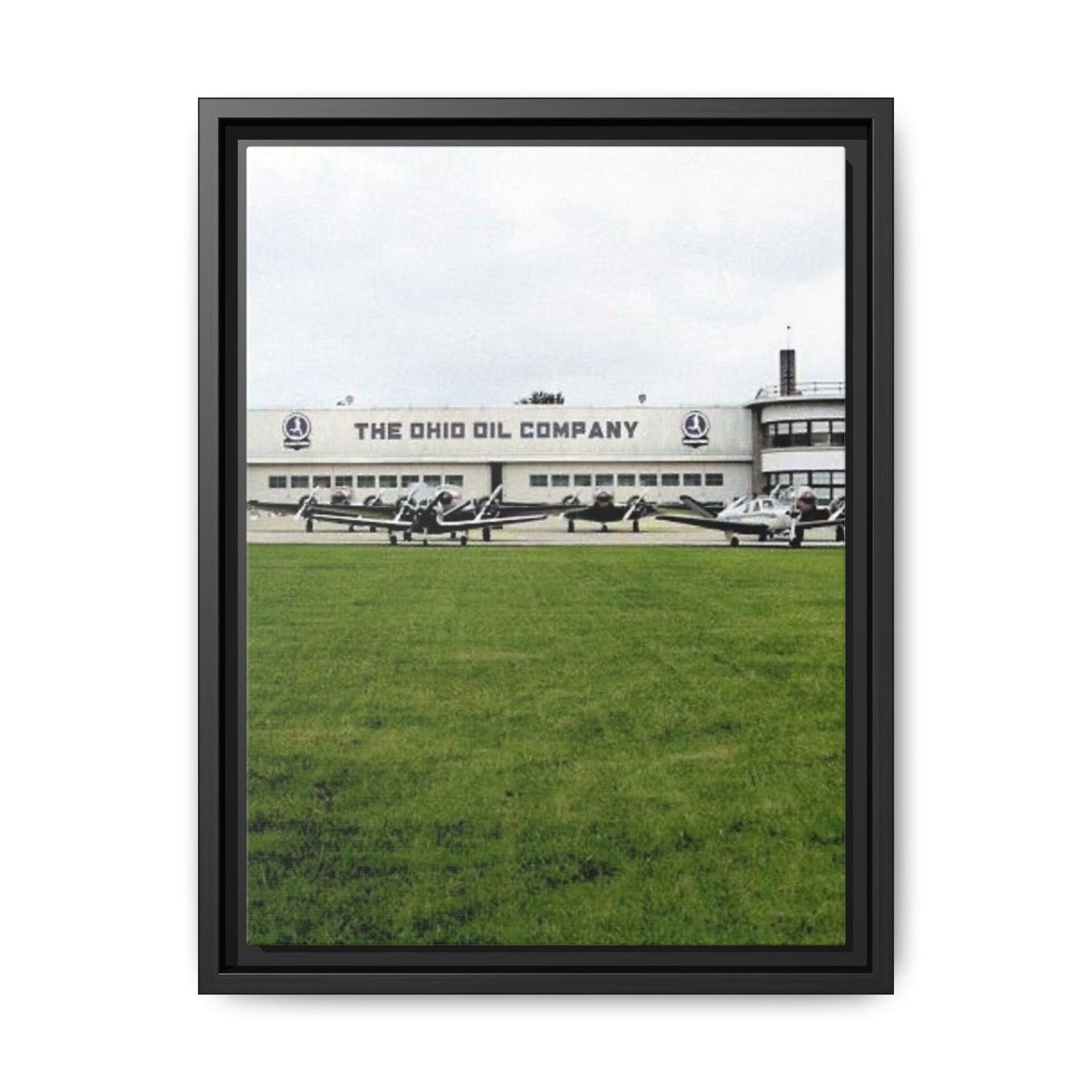 Findlay Airport Vintage Framed Canvas Art - The Ohio Oil Company