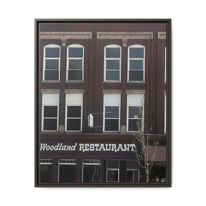 Woodland Restaurant Findlay O. Framed Matte Canvas Print - Woodland Restaurant Art for Home Decor