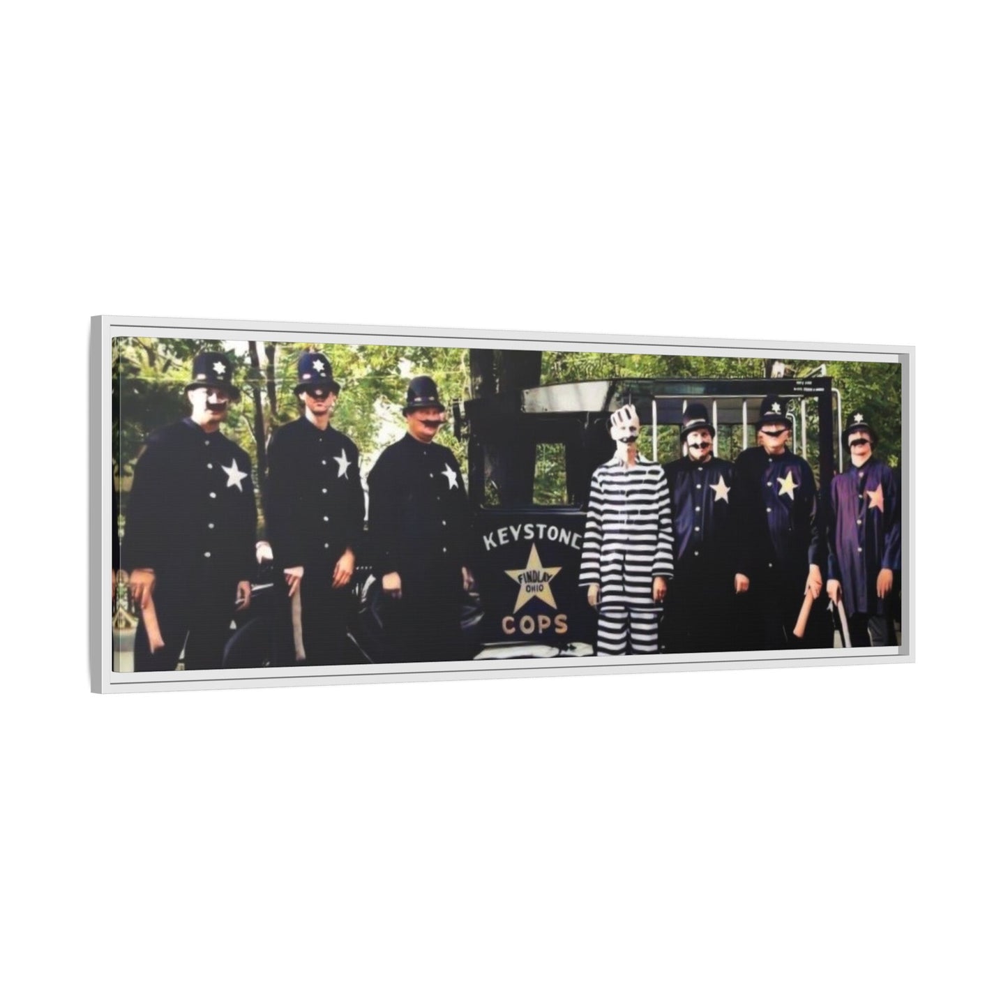 Keystone Cops Vintage Framed Canvas Wall Art