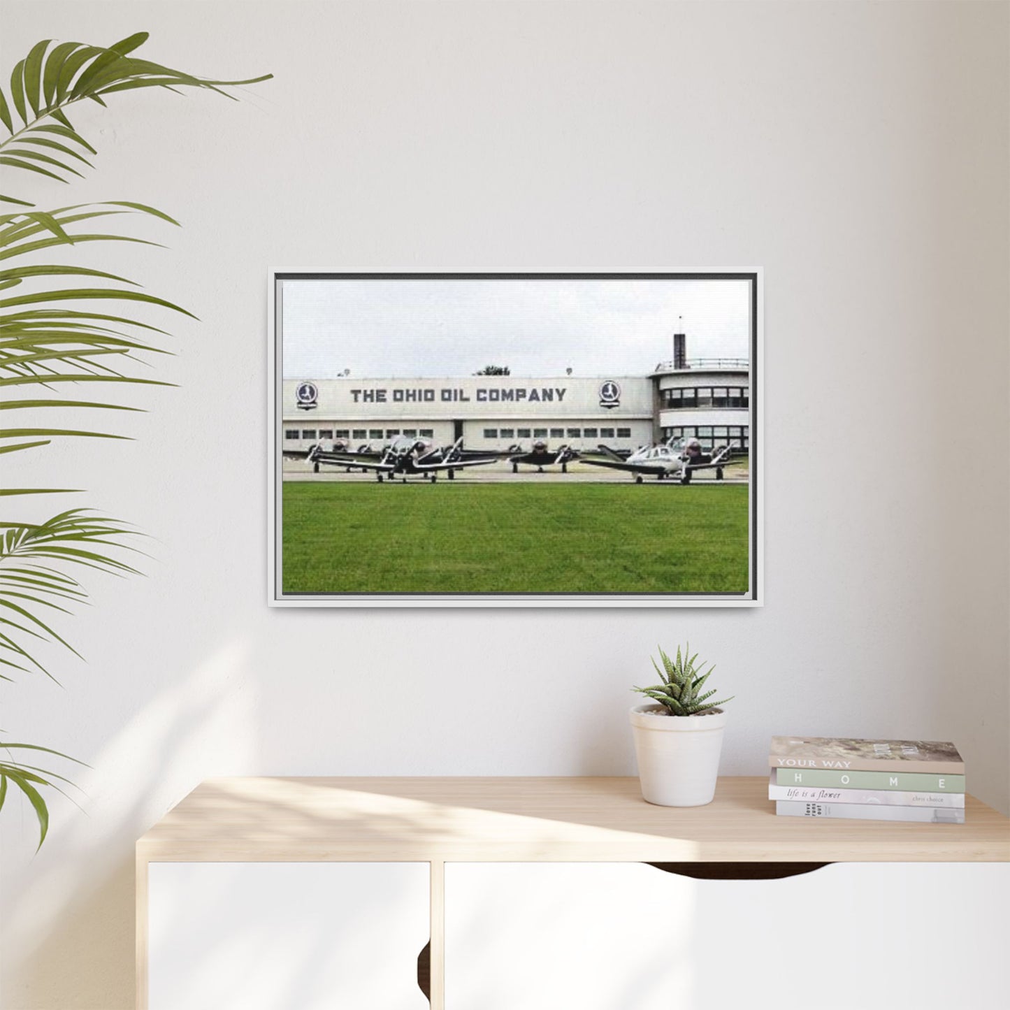 Findlay Airport Vintage Framed Canvas Art - The Ohio Oil Company