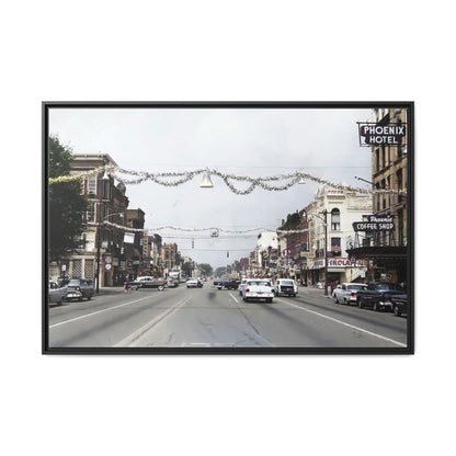 1960 200 BLOCK SOUTH MAIN [WEST] & [EAST] Findlay, O. — Vintage Matte Canvas Wall Art - Framed