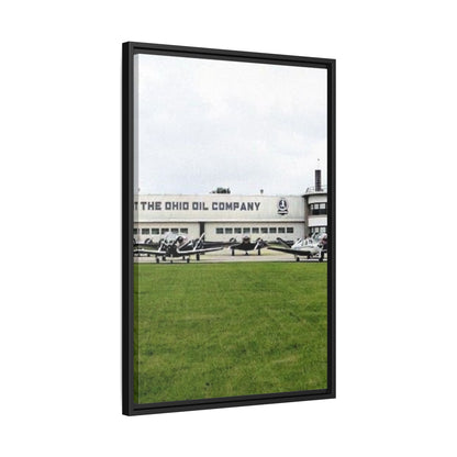 Findlay Airport Vintage Framed Canvas Art - The Ohio Oil Company