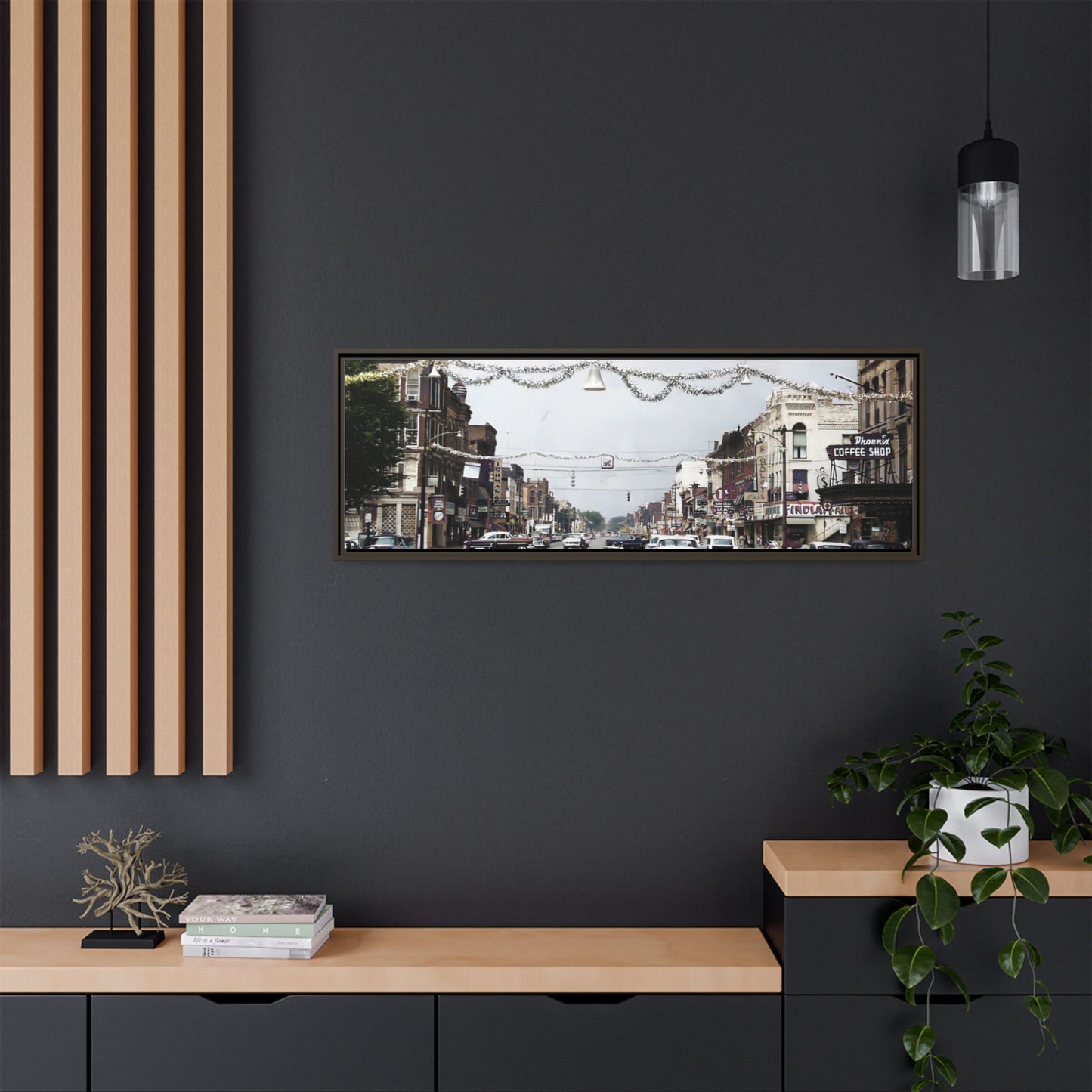 1960 200 BLOCK SOUTH MAIN [WEST] & [EAST] Findlay, O. — Vintage Matte Canvas Wall Art - Framed