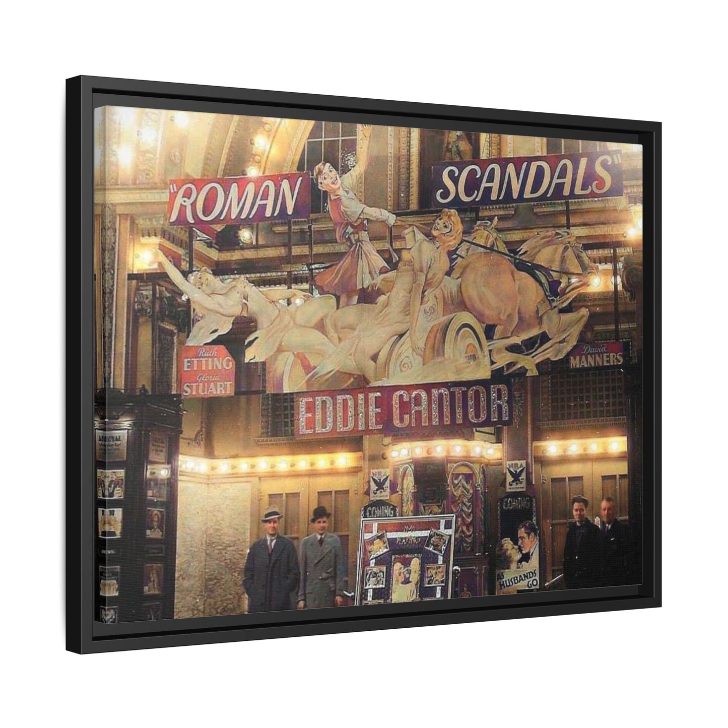 Roman Scandals Royal Theater Vintage Theater Framed Matte Canvas | Eddie Cantor Art