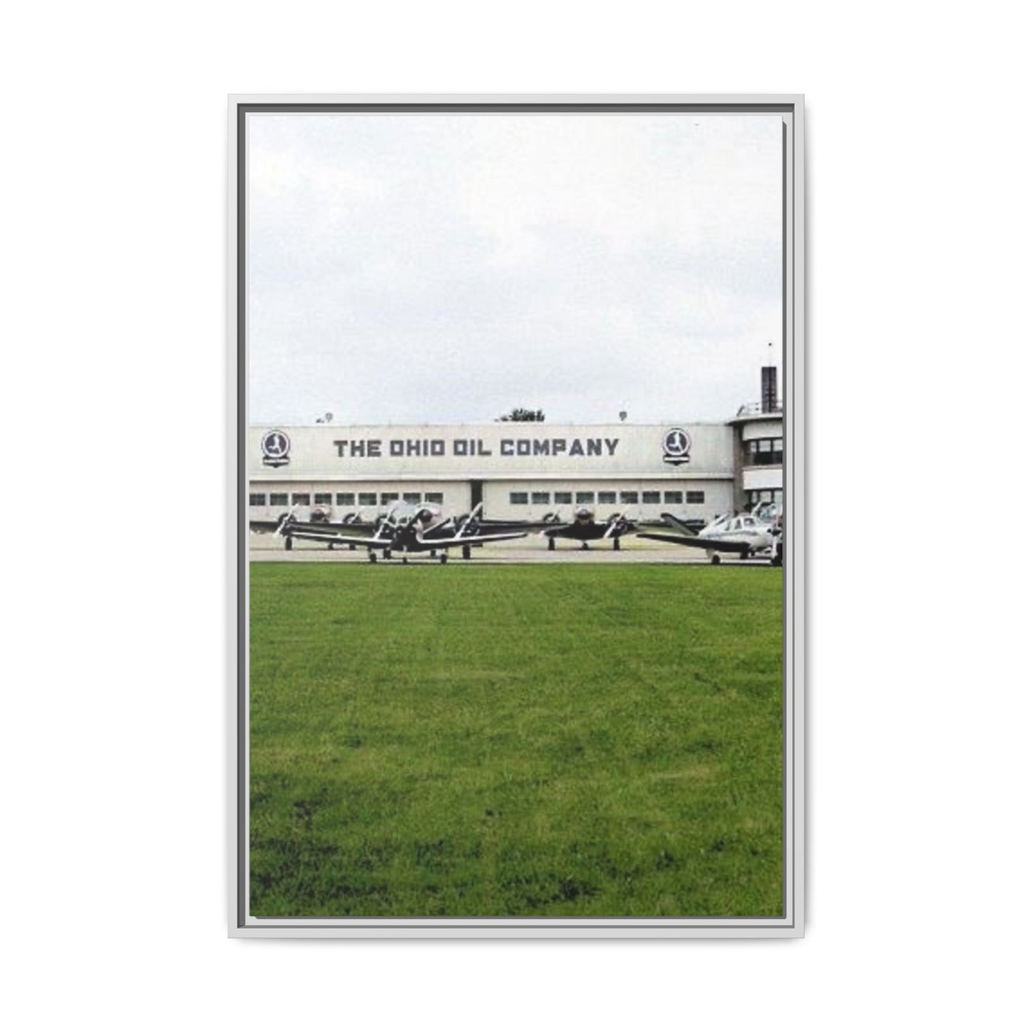 Findlay Airport Vintage Framed Canvas Art - The Ohio Oil Company