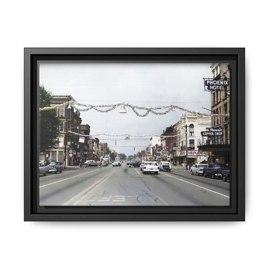 1960 200 BLOCK SOUTH MAIN [WEST] & [EAST] Findlay, O. — Vintage Matte Canvas Wall Art - Framed