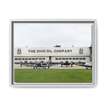 Findlay Airport Vintage Framed Canvas Art - The Ohio Oil Company