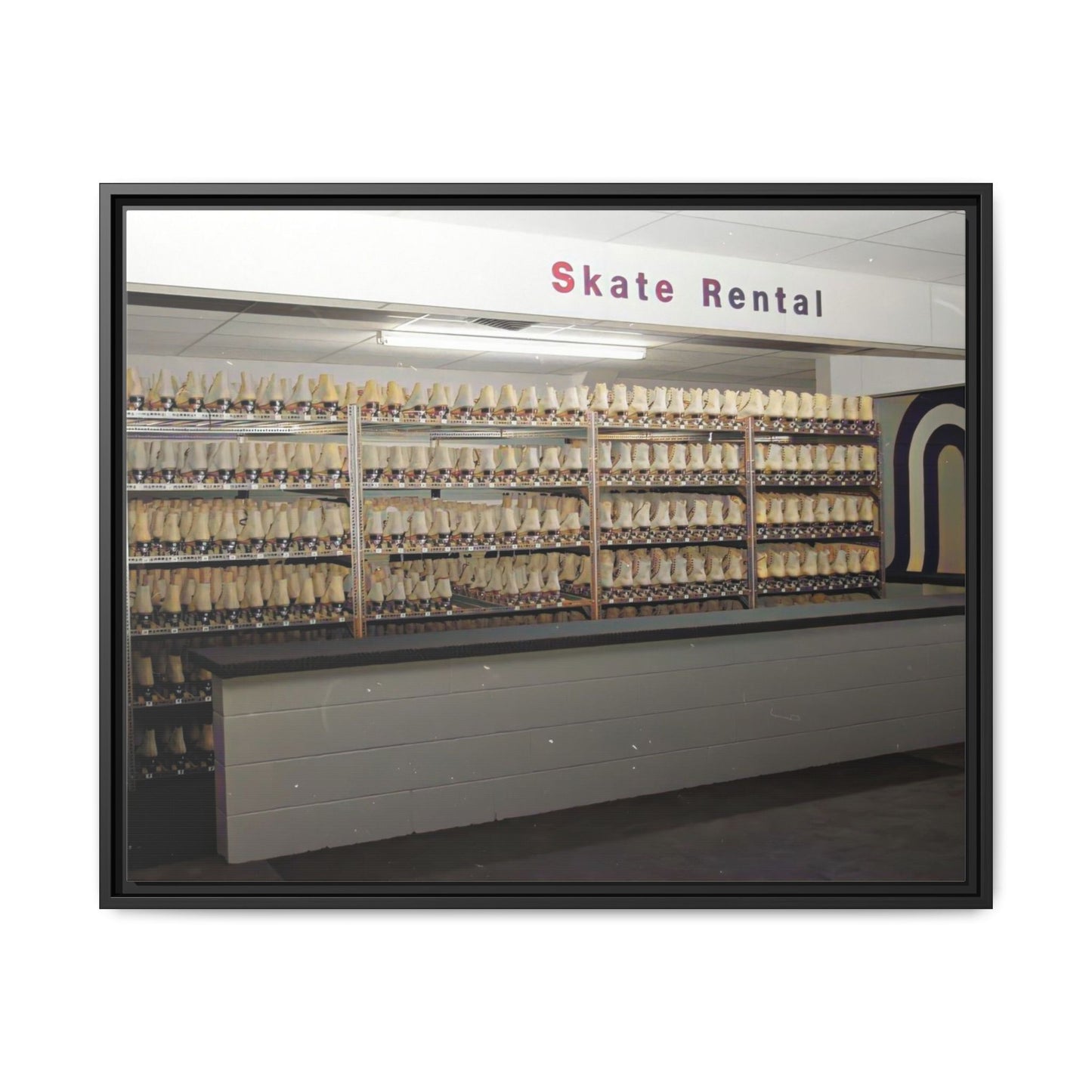 Ohio Skate Vintage Skate Rental Wall Art - Matte Framed Canvas