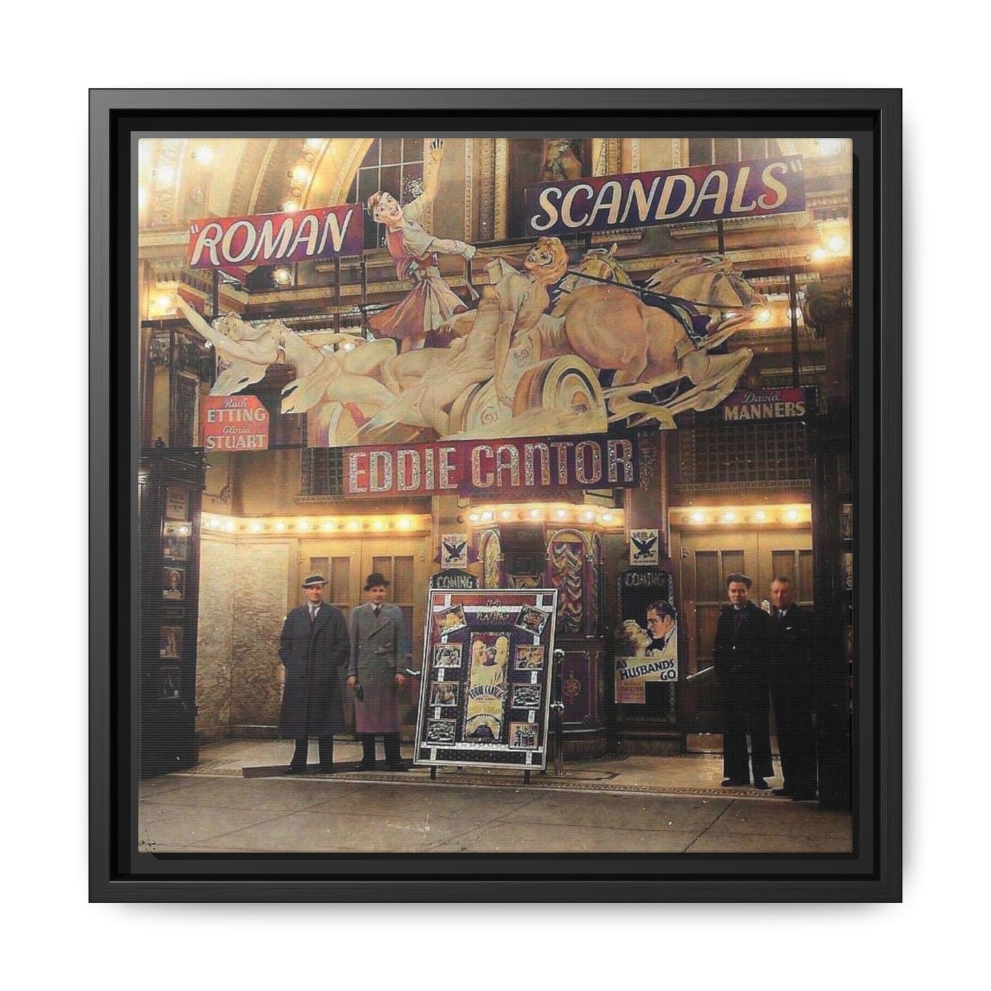 Roman Scandals Royal Theater Vintage Theater Framed Matte Canvas | Eddie Cantor Art