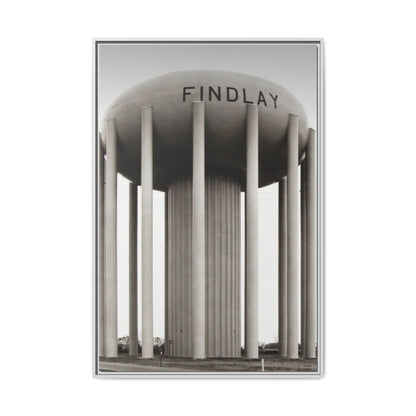 Findlay Water Tower Framed Matte Canvas Wall Art - Findlay Water Tower Photography Print