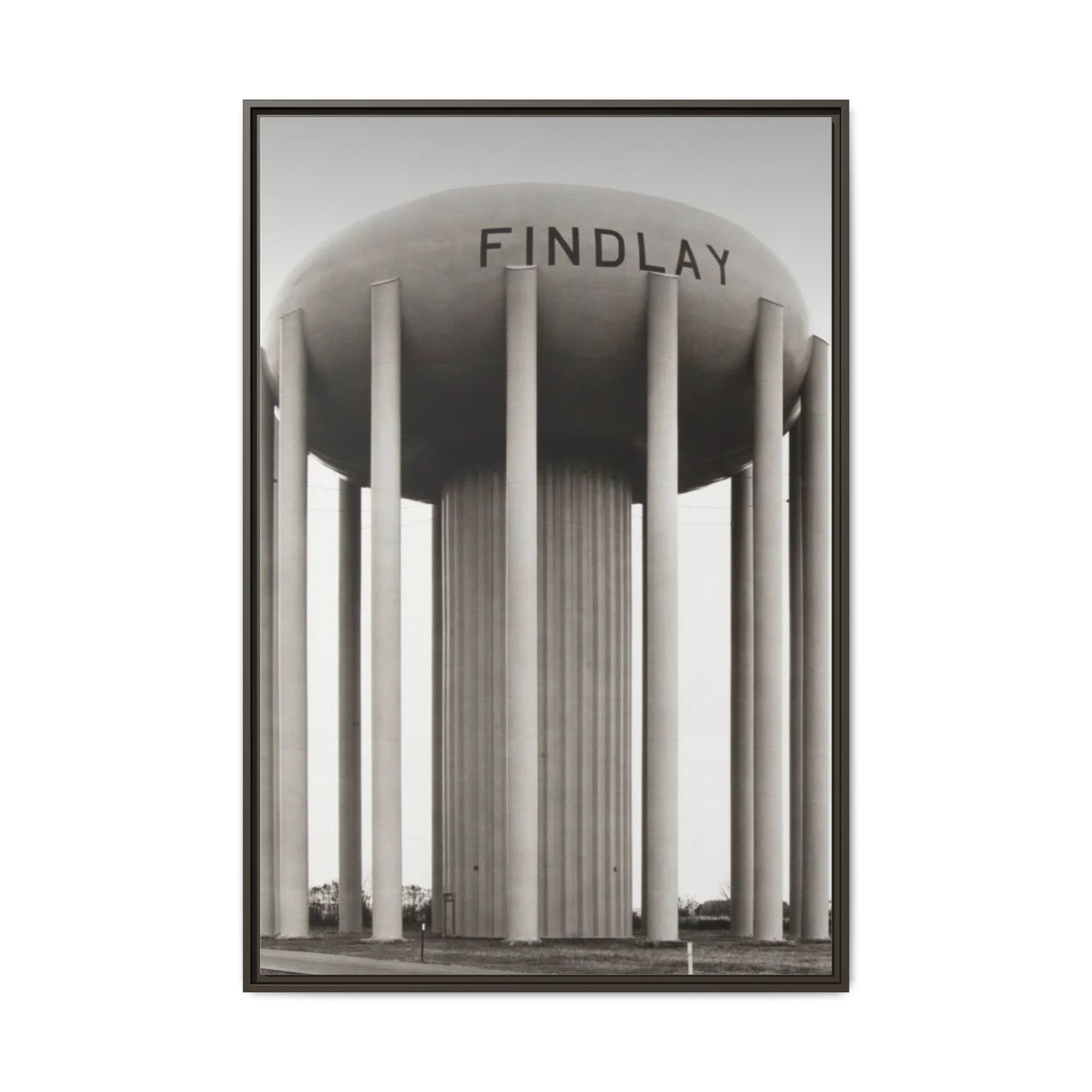 Findlay Water Tower Framed Matte Canvas Wall Art - Findlay Water Tower Photography Print