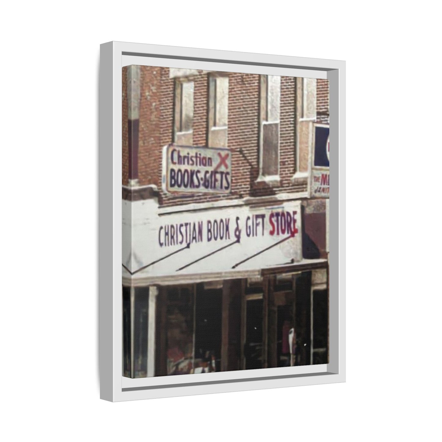 Christian Gift and Book Store Vintage Framed Canvas Art - Christian Book & Gift Store