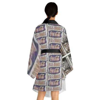 B & G Drugs Long Sleeve Kimono Robe (AOP)
