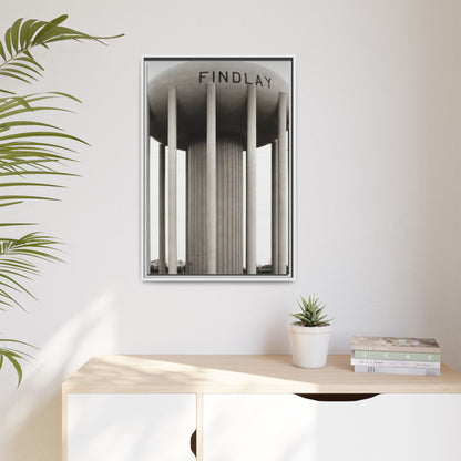 Findlay Water Tower Framed Matte Canvas Wall Art - Findlay Water Tower Photography Print