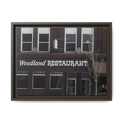 Woodland Restaurant Findlay O. Framed Matte Canvas Print - Woodland Restaurant Art for Home Decor