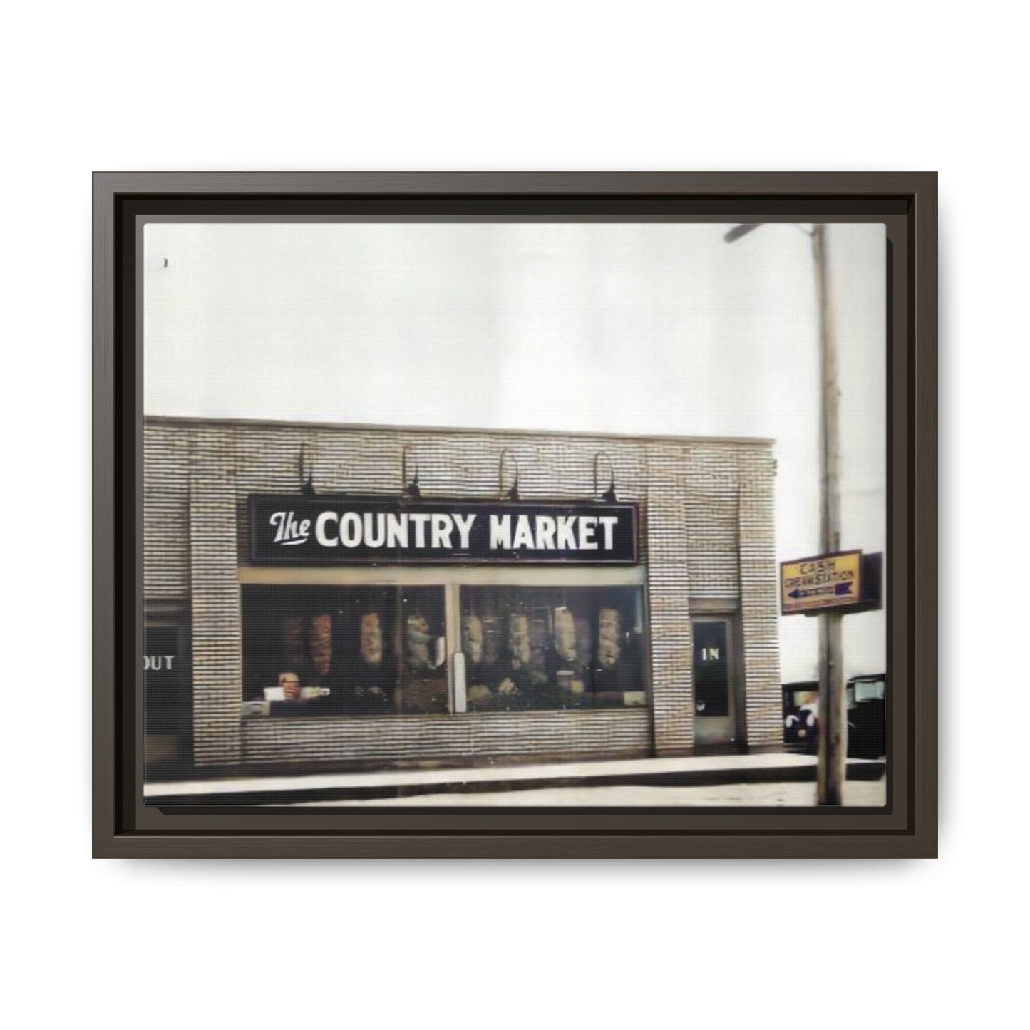 COUNTRY MARKET Findlay’s 224 Vintage Country Market Framed Matte Canvas Art