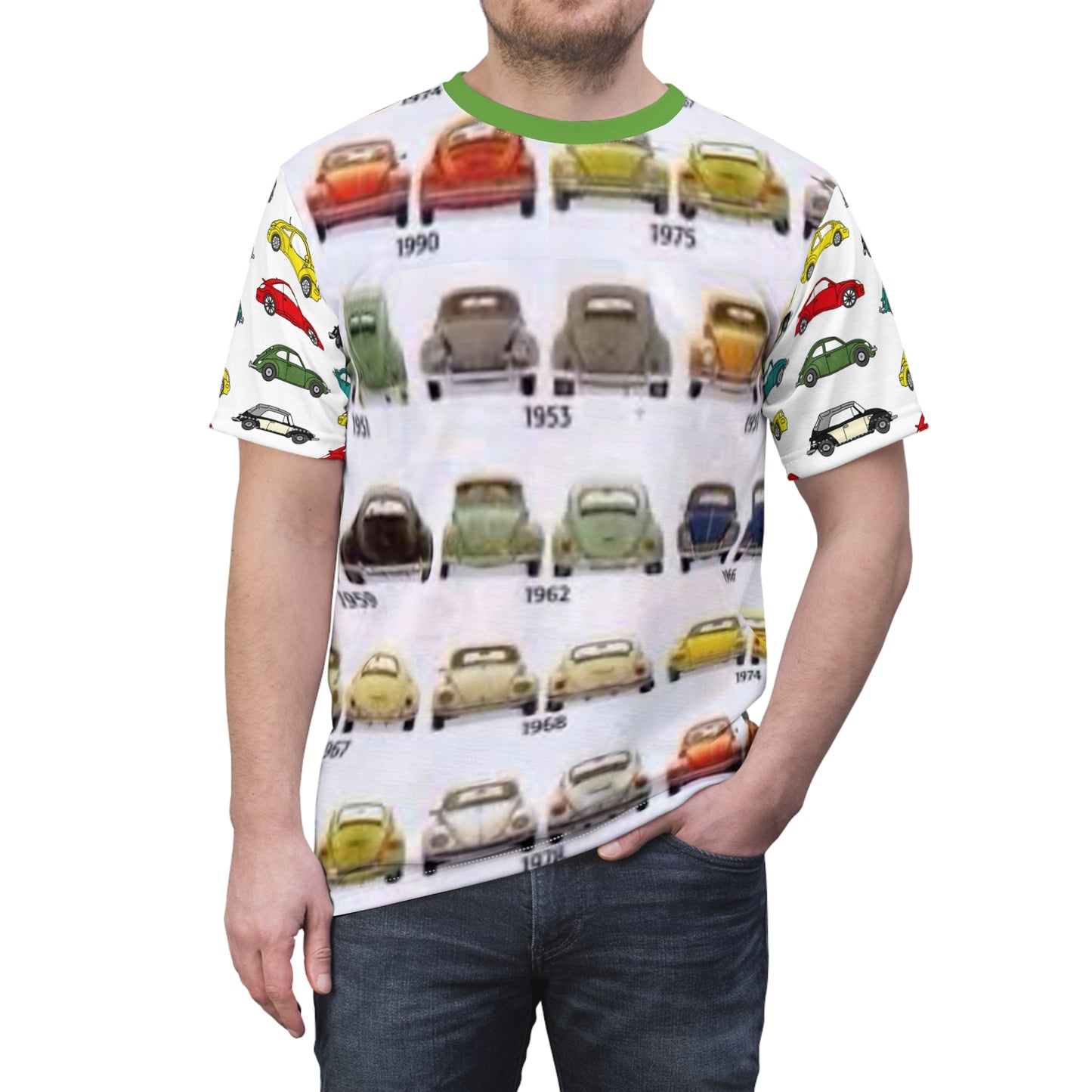 Evolution of VW Beetle Unisex Cut & Sew Tee (AOP)