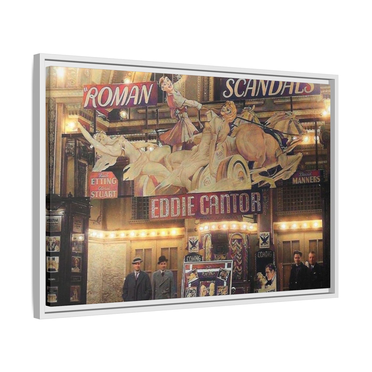 Roman Scandals Royal Theater Vintage Theater Framed Matte Canvas | Eddie Cantor Art