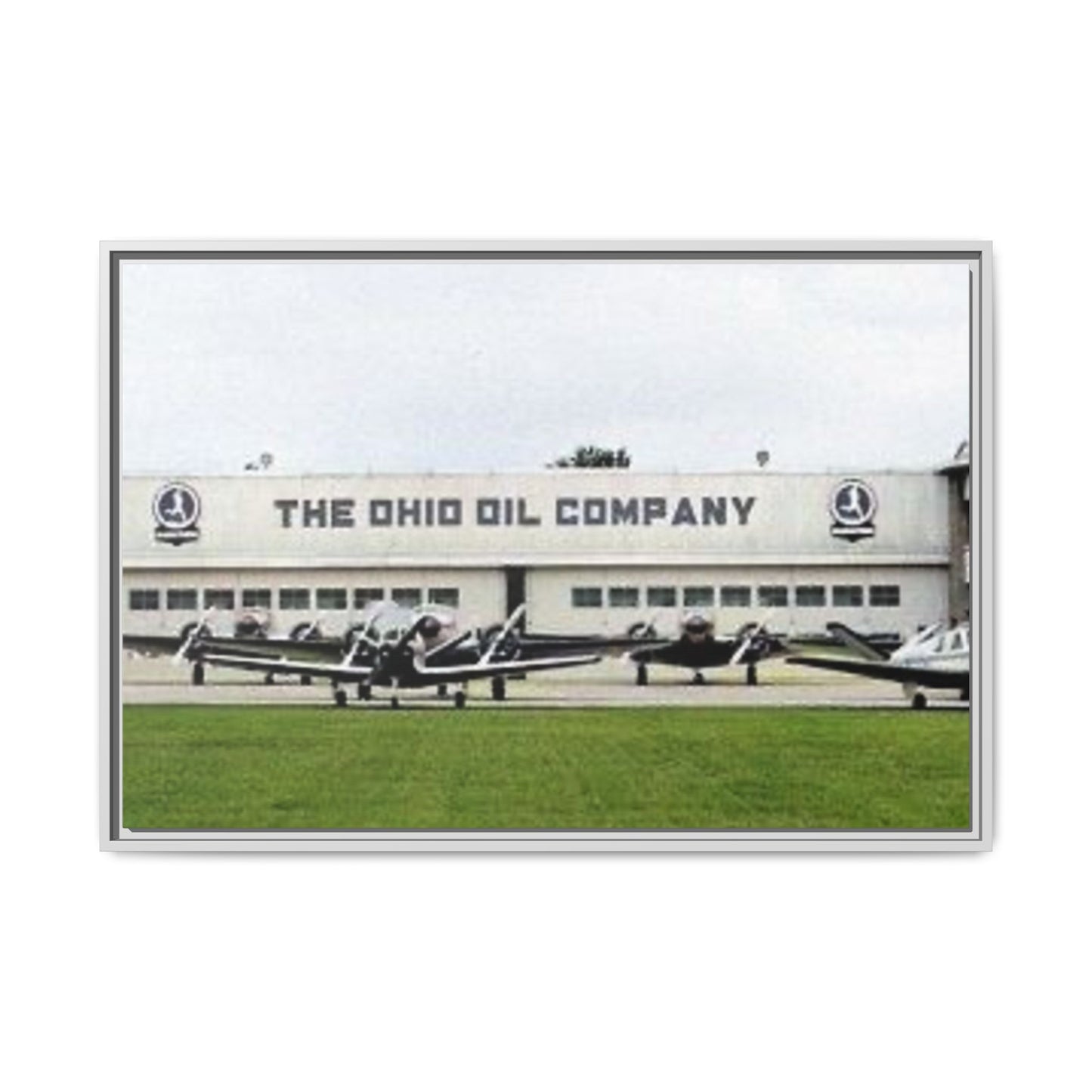 Findlay Airport Vintage Framed Canvas Art - The Ohio Oil Company