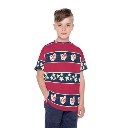 Ohio Red White and Blue Kids Sports Jersey (AOP)