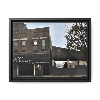 Uncle Buck & Boudreaux’s Framed Matte Canvas Art - Uncle Buck & Boudreaux's Street Scene Decor