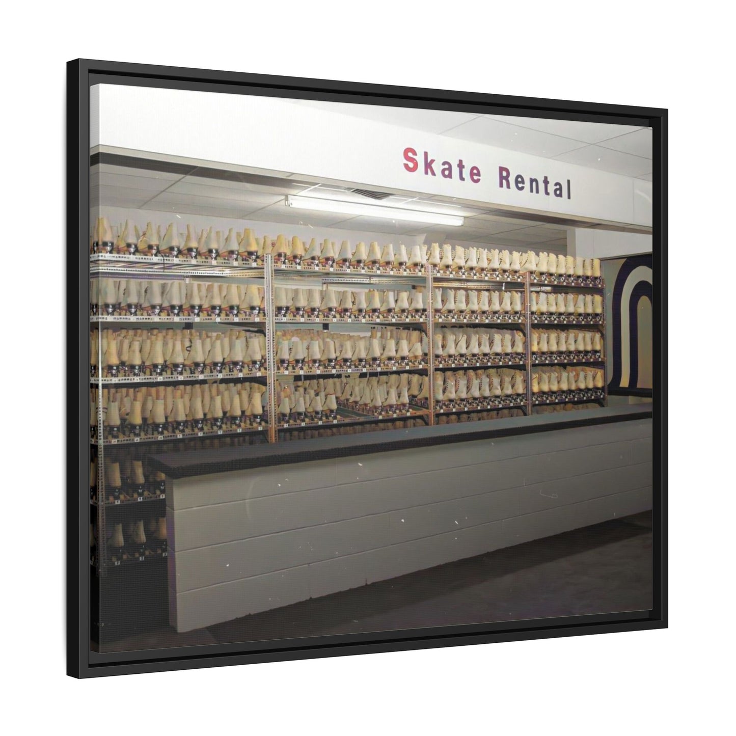 Ohio Skate Vintage Skate Rental Wall Art - Matte Framed Canvas