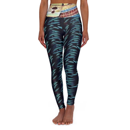 Nina Egyptian motif High Waisted Yoga Leggings (AOP)