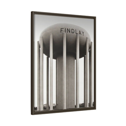 Findlay Water Tower Framed Matte Canvas Wall Art - Findlay Water Tower Photography Print