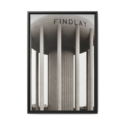 Findlay Water Tower Framed Matte Canvas Wall Art - Findlay Water Tower Photography Print