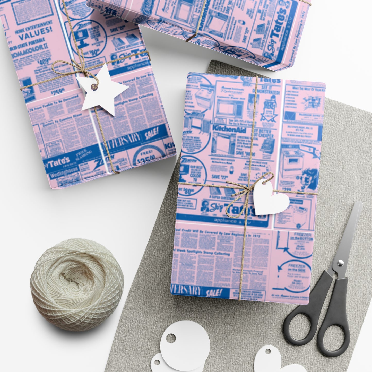 Skip Tate’s Appliances Sales Gift Wrap Lavender colorway