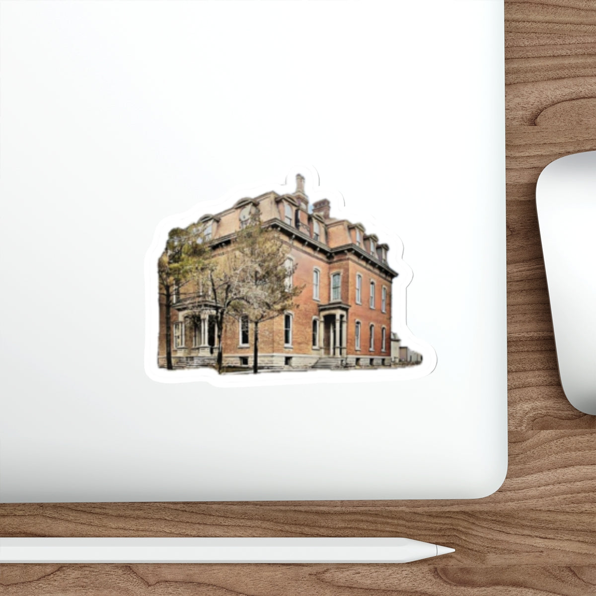 E P Jones Mansion Findlay O Color outlineDie-Cut Stickers