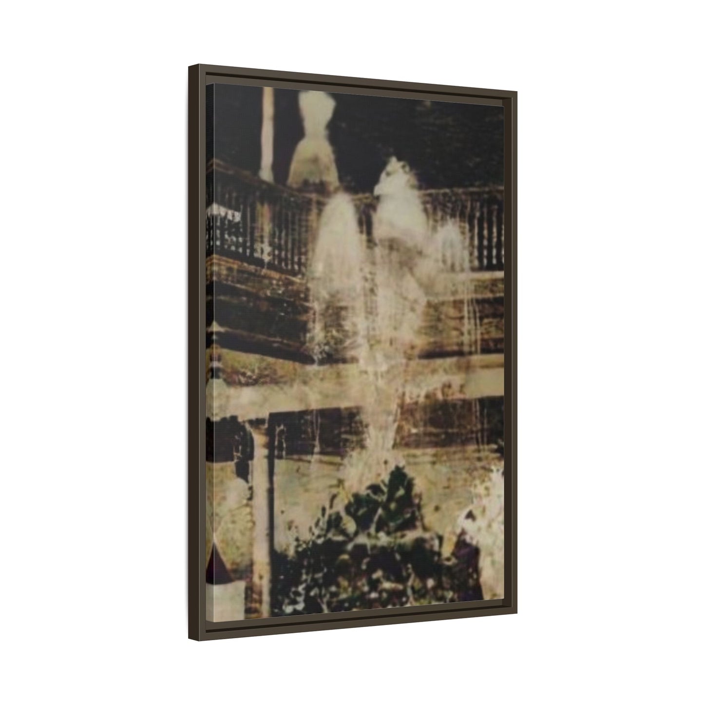 “Meet Me at the Fountain” C.F. Jackson’s Findlay, O. Vintage Matte Canvas Wall Art - Framed Historic Ohio Scene