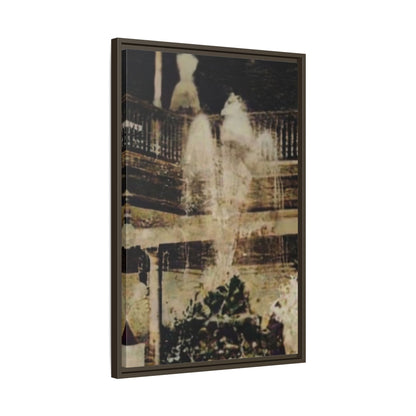 “Meet Me at the Fountain” C.F. Jackson’s Findlay, O. Vintage Matte Canvas Wall Art - Framed Historic Ohio Scene