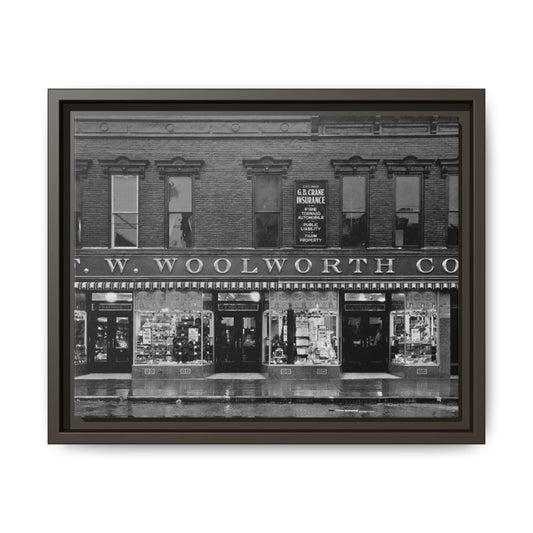 Vintage Woolworth's Framed Canvas Art - Nostalgic Multi-Color Wall Decor