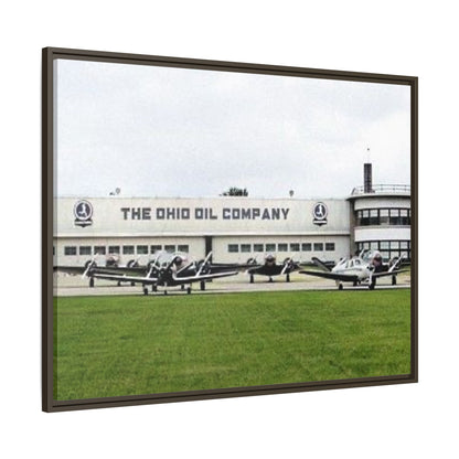 Findlay Airport Vintage Framed Canvas Art - The Ohio Oil Company