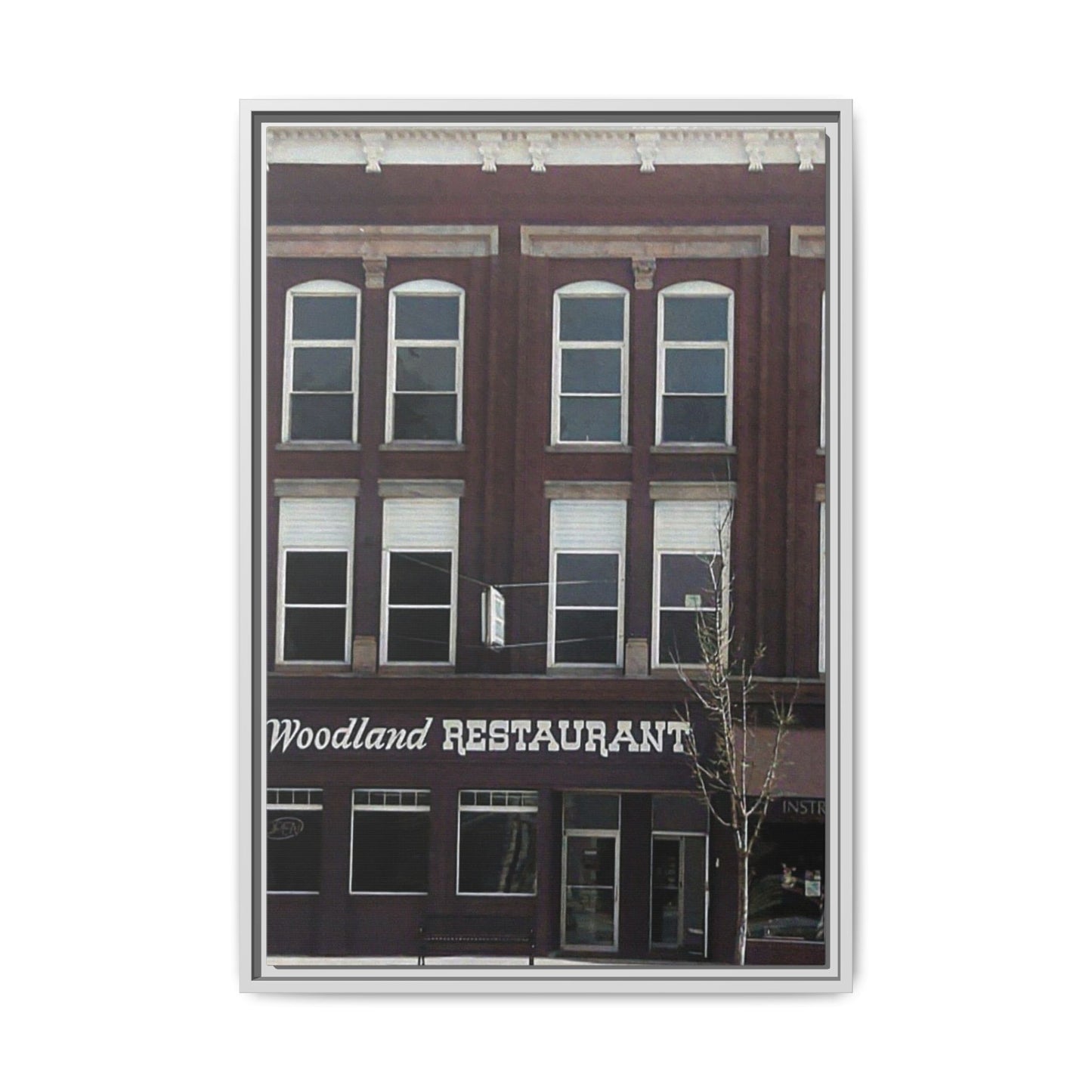 Woodland Restaurant Findlay O. Framed Matte Canvas Print - Woodland Restaurant Art for Home Decor