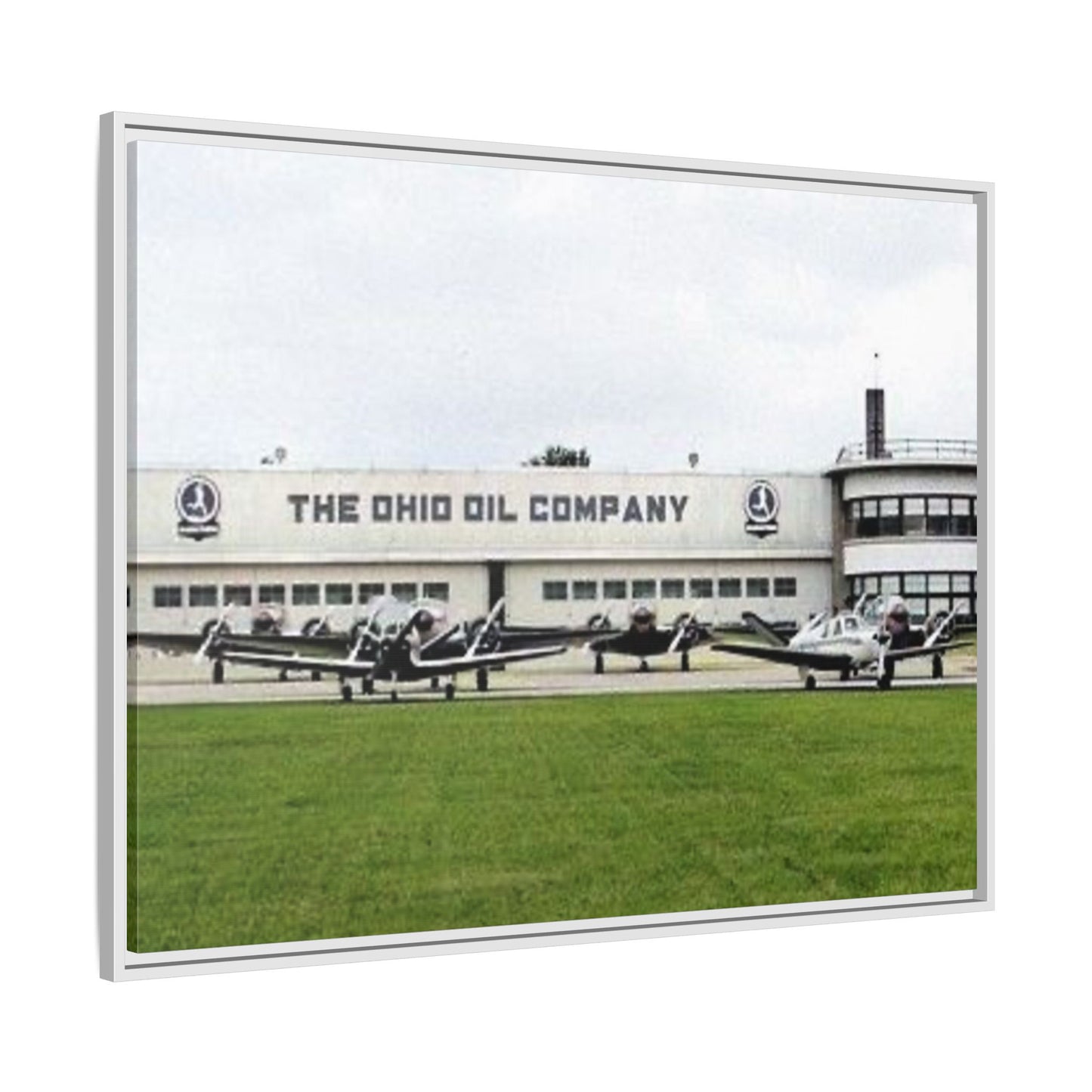 Findlay Airport Vintage Framed Canvas Art - The Ohio Oil Company