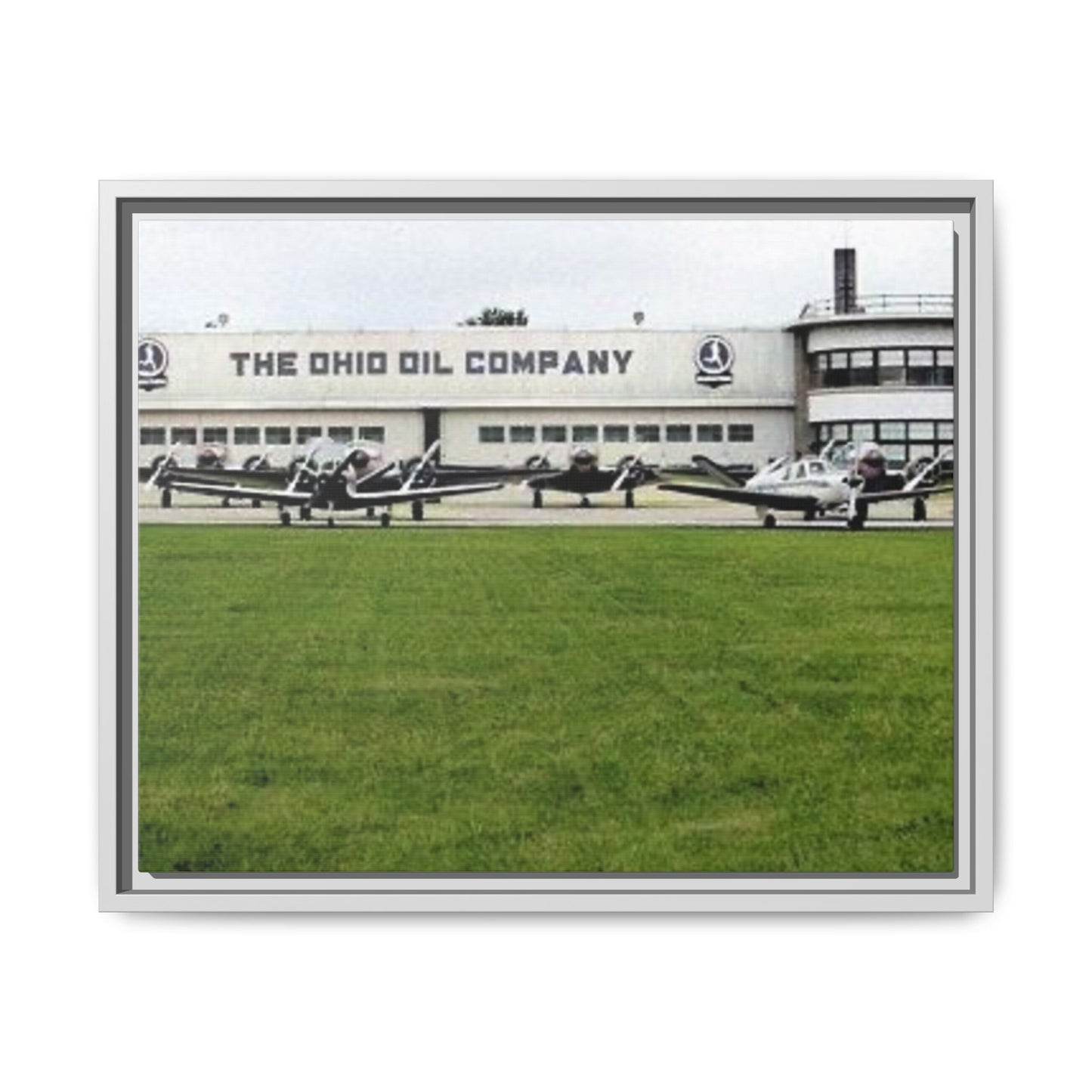 Findlay Airport Vintage Framed Canvas Art - The Ohio Oil Company